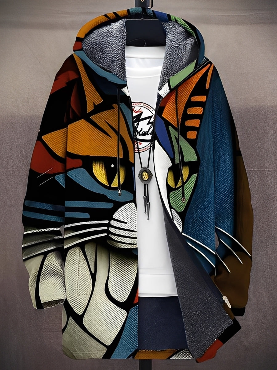 R&B | Stilvolle bedruckte Jacke mit Kapuze für Männer
