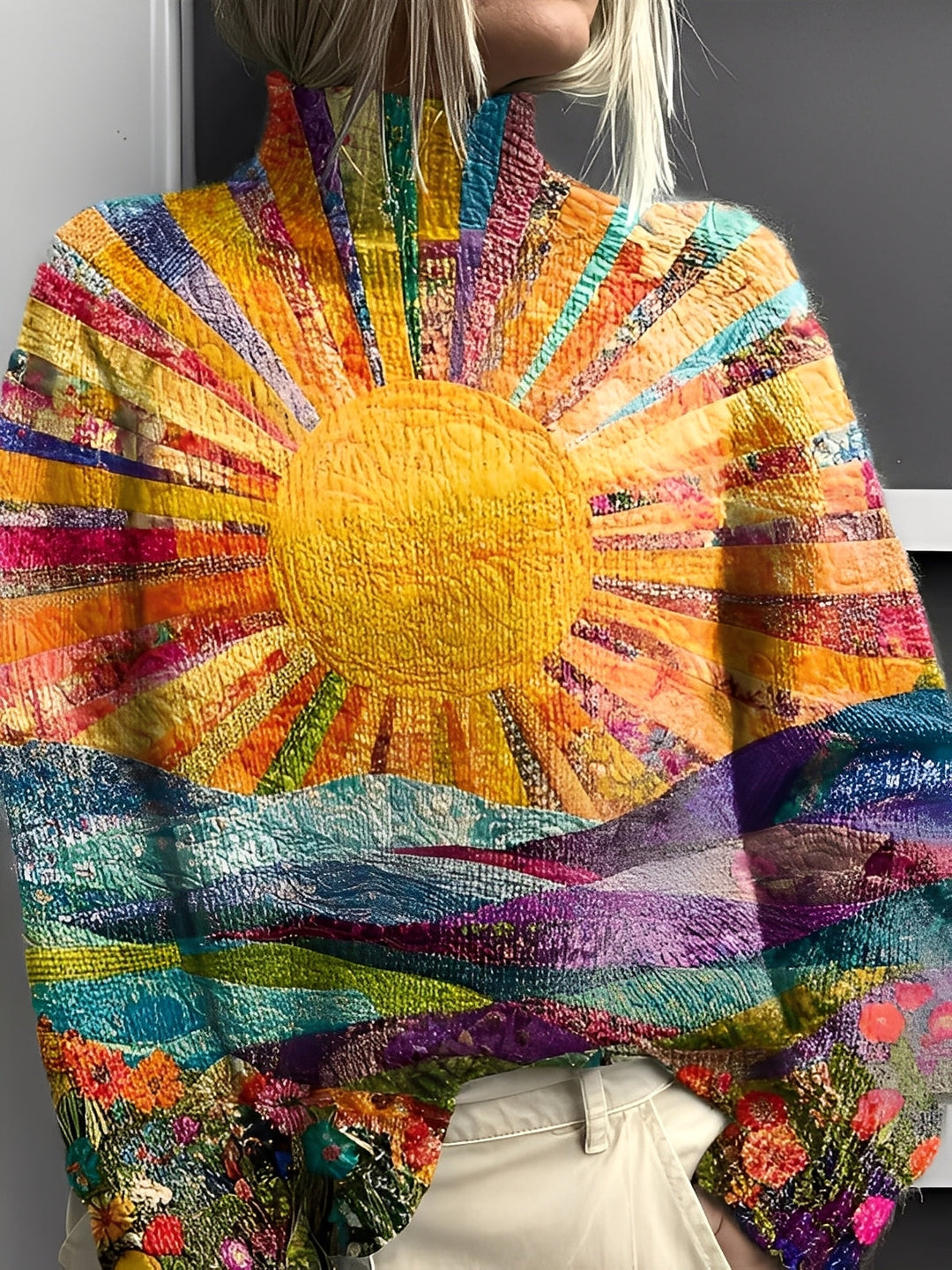 R&B | Moderne, Lebendige Damen-Rollkragenpullover