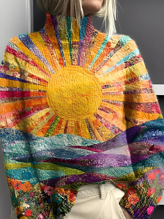 R&B | Moderne, Lebendige Damen-Rollkragenpullover