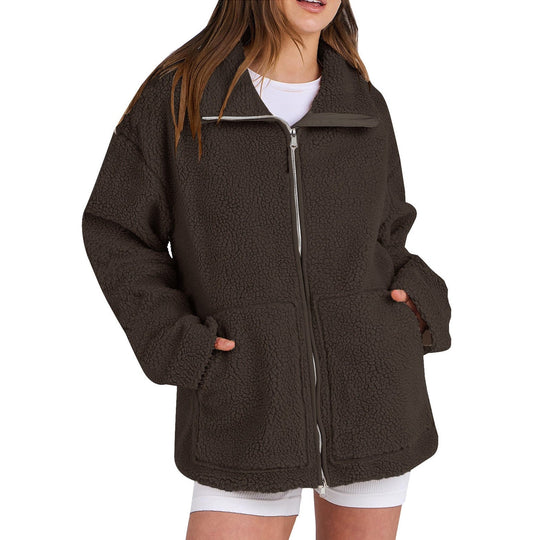 R&B | Locker Wollmantel mit Rollkragen für Damen