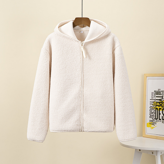 R&B | Kapuzenjacke mit Reißverschluss und Weichem Sherpa Stoff, Fleece Weste