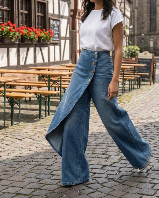 Denim Wickelhose