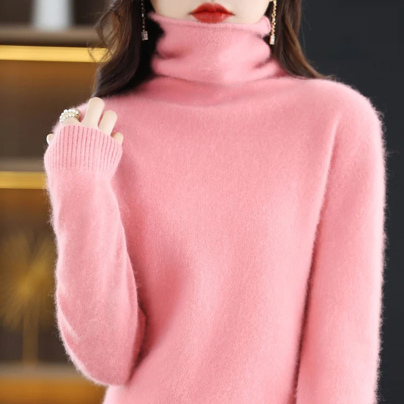 R&B | Pullover Damen Weicher Rollkragenpullover, Warm & Luxuriöses Design