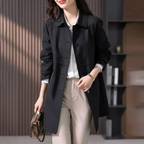 R&B | Stylischer Einreihiger Kurzer Trenchcoat für Damen