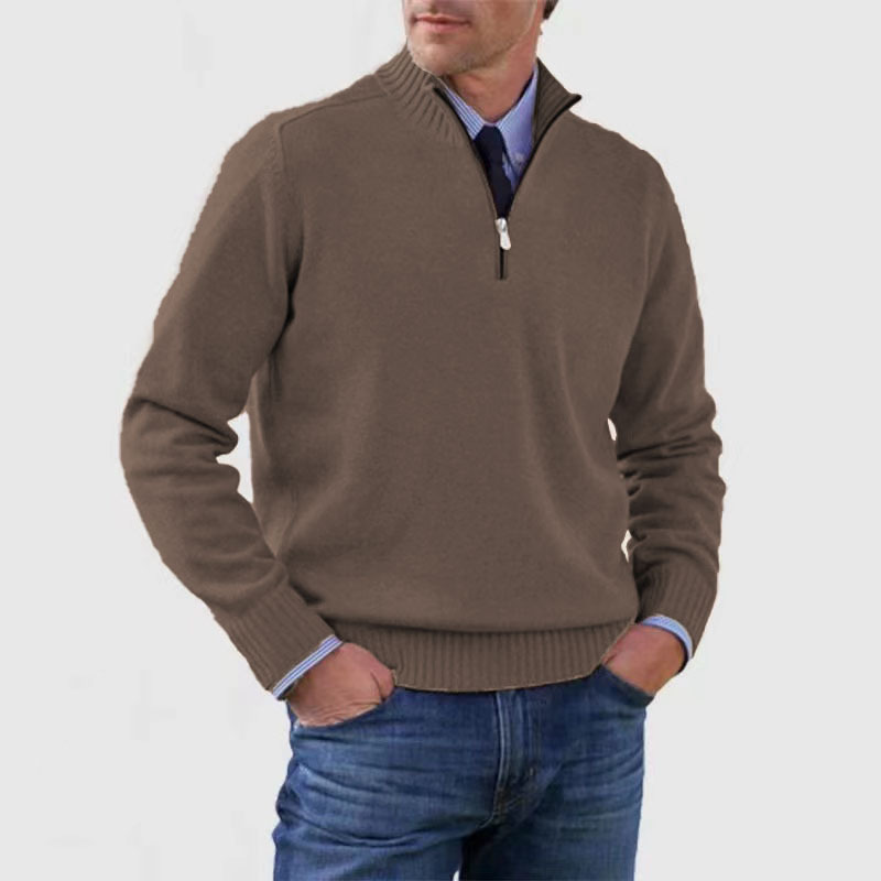 R&B | Herrenpullover Mit Halbem Reißverschluss