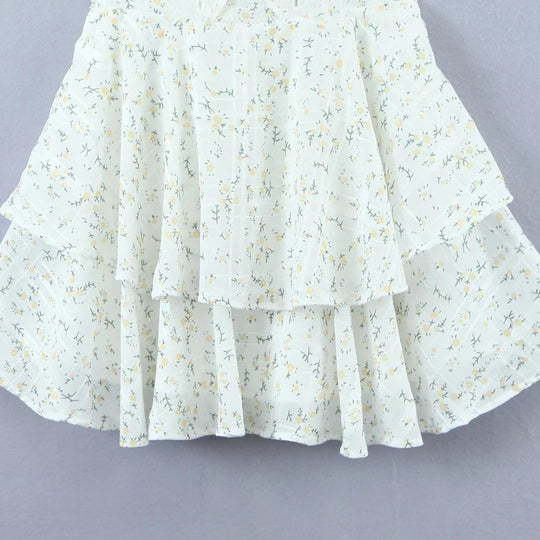 R&B Verspieltes Minikleid mit Lochstickerei