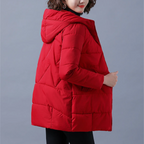 R&B | Elegante unifarbene gerippte gesteppte Jacke mit Reißverschluss ideal für Herbst/Winter