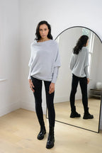 R&B | Asymmetrisch drapierter Pullover