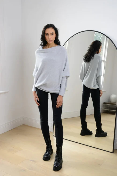 R&B | Asymmetrisch drapierter Pullover
