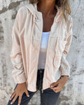 R&B | Corduroy Kapuzenjacke mit Reißverschluss