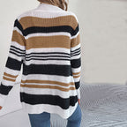 R&B | Gestreifte Strick-Strickjacke mit Modernem Look