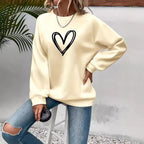 R&B | Print Rundhals-Langarmsweatshirt