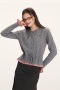 R&B | Slim-Fit Strickjacke mit Einsätze-Design