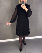 R&B | Kleid mit Langen Ärmeln und Punkten