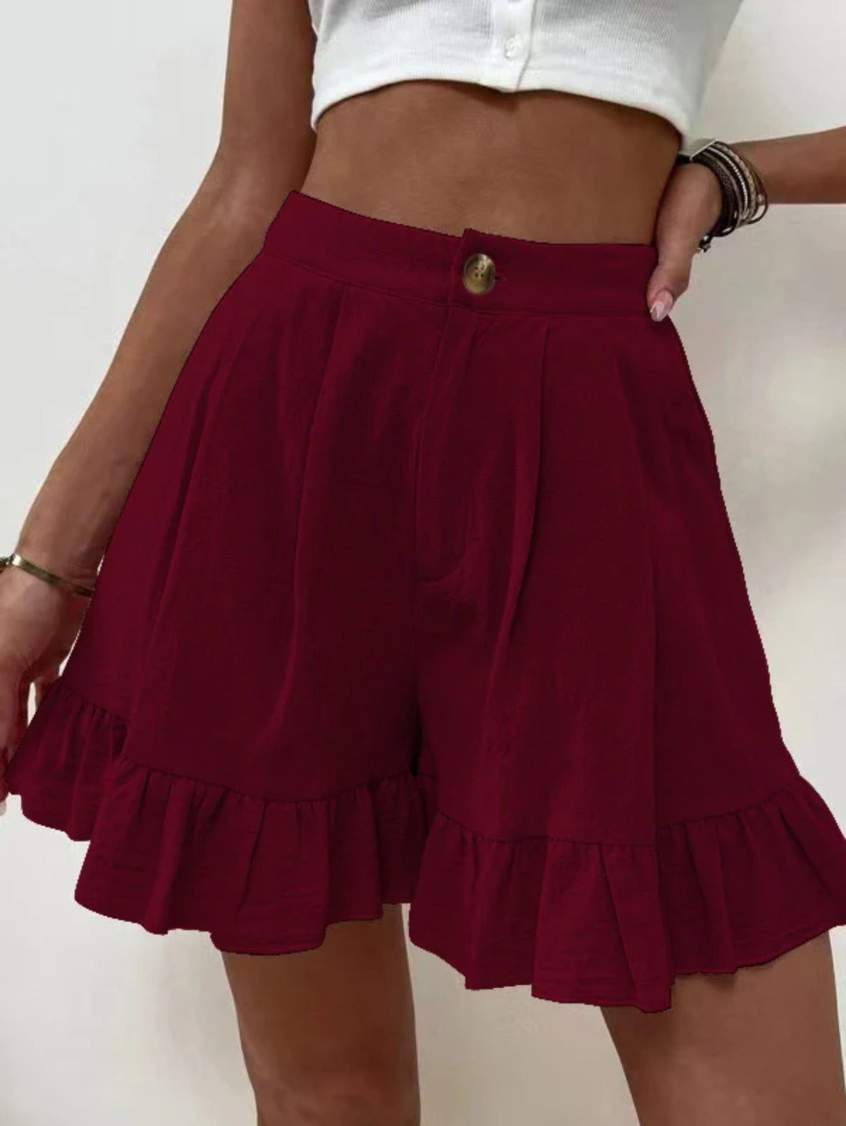 R&B | Lässige Shorts mit weitem Bein