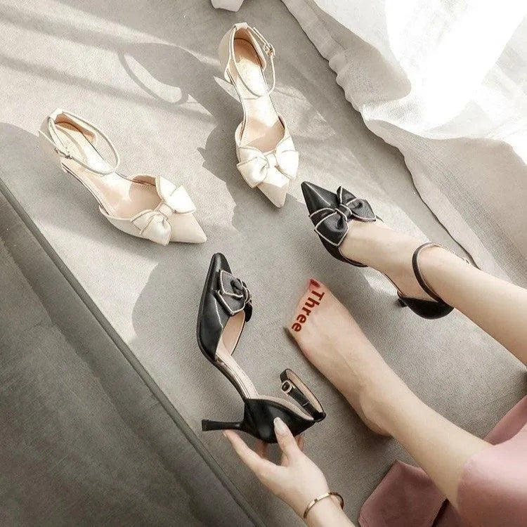 R&B | Pumps für Damen mit Schleife und Spitzenabsatz