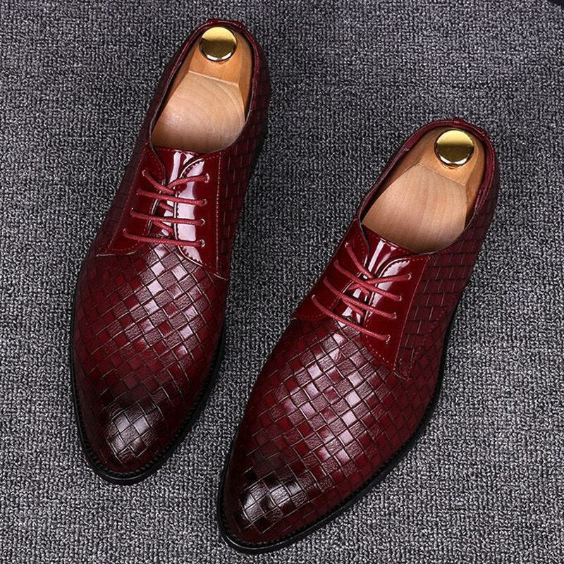 Elegante Leder Herren Schnürschuhe R&B