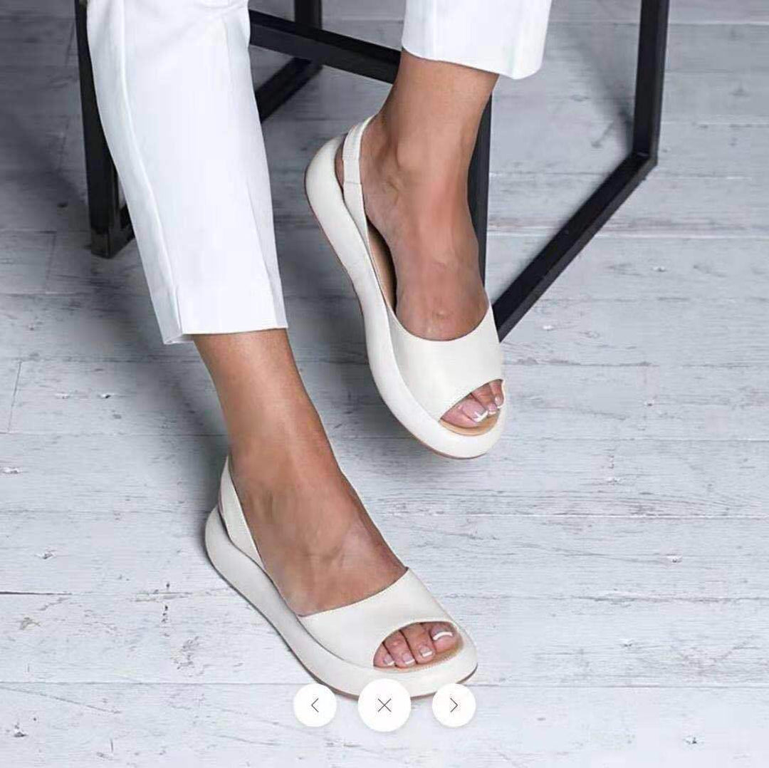Damen nan Slingback-Pantolette mit ergonomischem Memory-Fußbett und leichter Plateausohle R&B