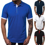 Herren Kurzarm-Polohemd mit kontrastierenden Details und modernem Schnitt