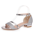 Damen Kristallverzierte Riemchen-Sandalen mit elegantem Blockabsatz R&B