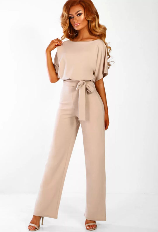Damen elegantes Set bestehend aus fließender Bluse und weit geschnittenen Hosen R&B