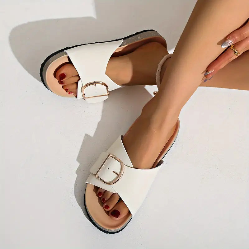 R&B | Orthopädisch Flache Sandalen mit Einstellbarer Schnalle Riemen