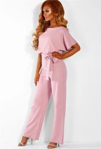 Damen elegantes Set bestehend aus fließender Bluse und weit geschnittenen Hosen R&B