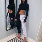 Damen Modische Jogginghose mit asymmetrischem Design und elastischem Bund
