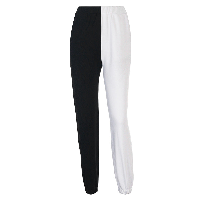 Damen Modische Jogginghose mit asymmetrischem Design und elastischem Bund R&B