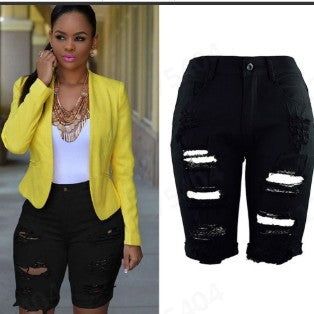 Damen Destroyed Denim-Hose mit lässigem Schnitt und modischen Rissdetails R&B