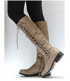 Elegante Hohe Damenstiefel mit Schnürdetails R&B