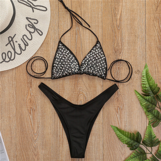 Damen Glamouröser Strass-Bikini R&B