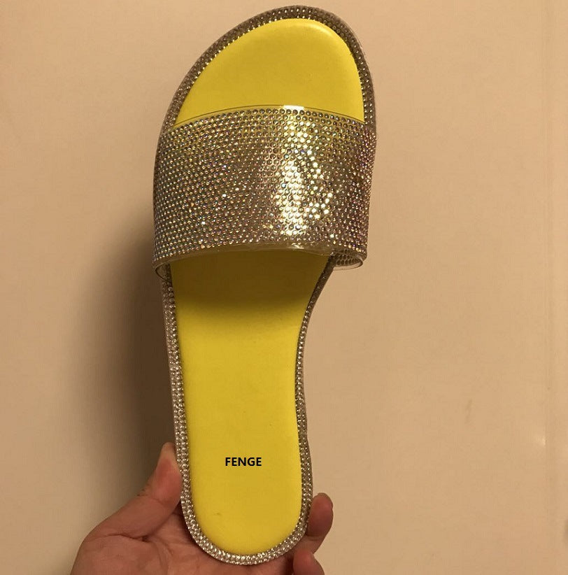 Damen Glamouröse Strandsandalen mit Strassverzierungen R&B