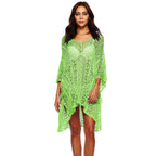 Damen lässiger Häkel-Kaftan mit stilvollem V-Ausschnitt R&B