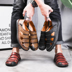 Damen Luftige Leder-Sandalen mit verstellbarem Riemen R&B