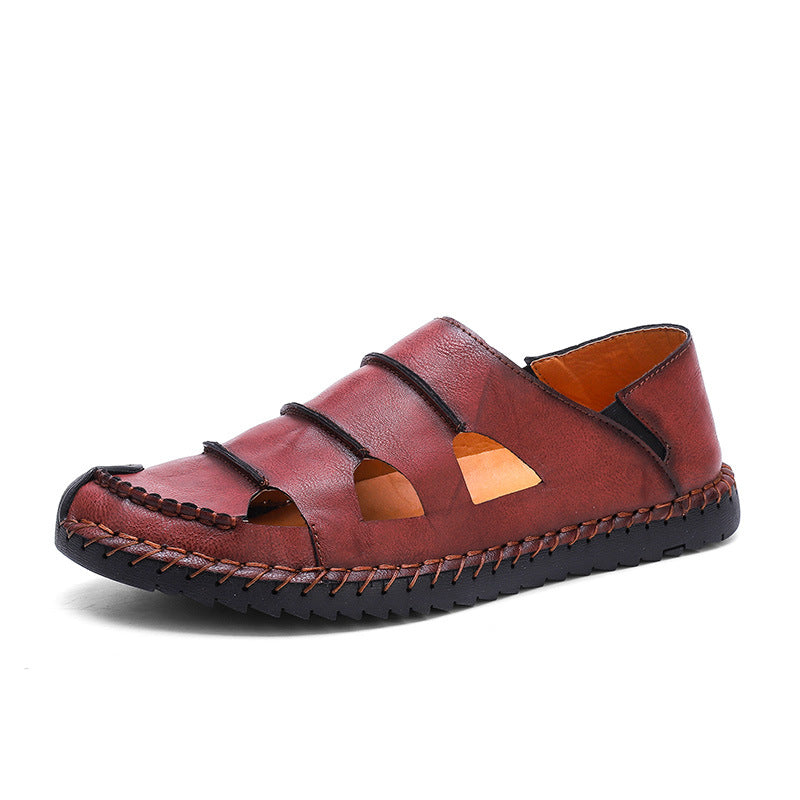 Damen Luftige Leder-Sandalen mit verstellbarem Riemen R&B