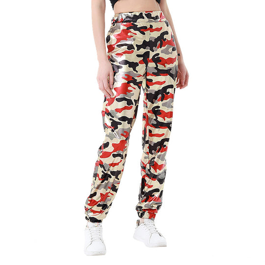 Damen Samt Jogginghose im angesagten Leopardenlook R&B