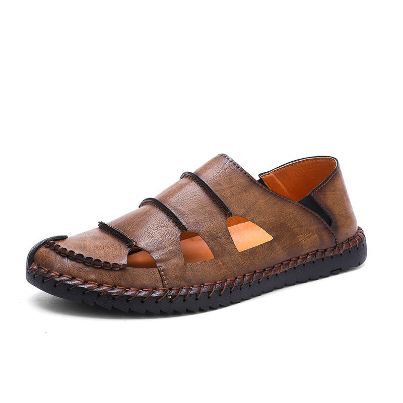 Damen Luftige Leder-Sandalen mit verstellbarem Riemen R&B