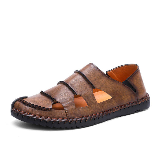 Damen Luftige Leder-Sandalen mit verstellbarem Riemen R&B