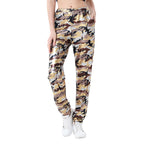 Damen Samt Jogginghose im angesagten Leopardenlook