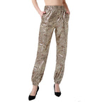 Damen Samt Jogginghose im angesagten Leopardenlook