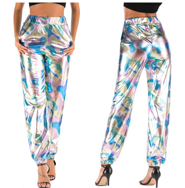 Damen Samt Jogginghose im angesagten Leopardenlook R&B