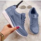 Damen Sportliche Sneakers mit modischem Reißverschluss und atmungsaktiver Oberfläche R&B