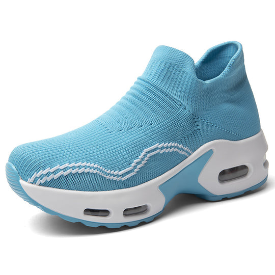 Unisex nan Slip-On Komfortsneaker mit elastischem Maschenkragen, stoßdämpfender Hohlkammer-Sohle und rutschfester Laufsohle R&B