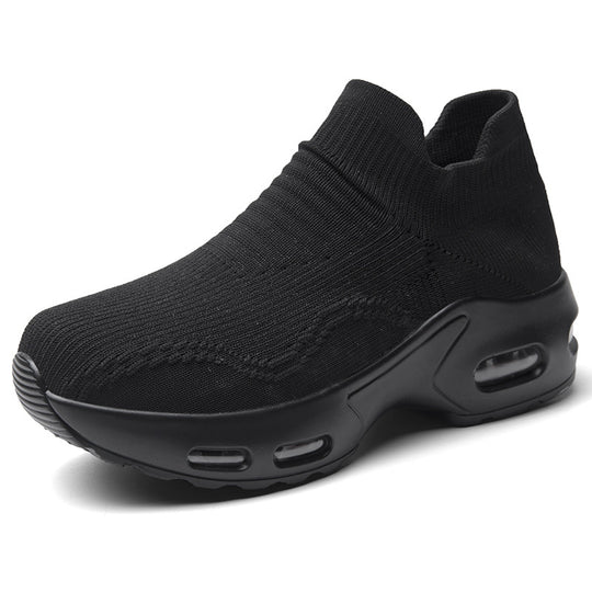 Unisex nan Slip-On Komfortsneaker mit elastischem Maschenkragen, stoßdämpfender Hohlkammer-Sohle und rutschfester Laufsohle R&B