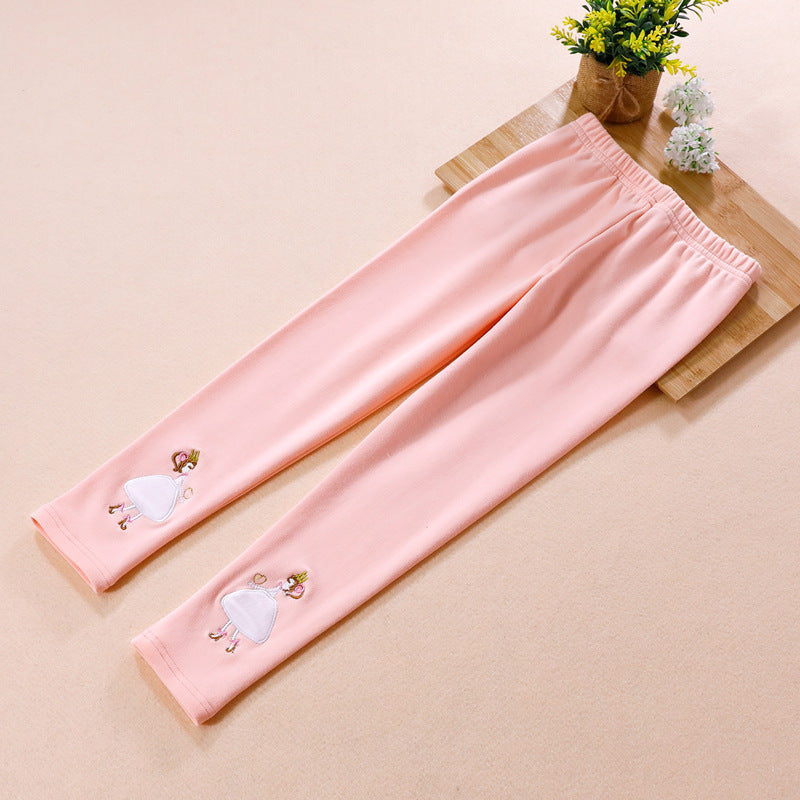 Mädchen Leggings mit buntem Applikationsdesign R&B