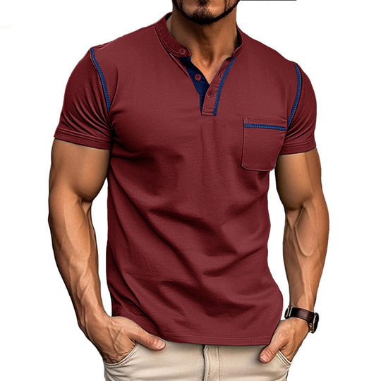 R&B | Kurzärmeliges Henley-Hemd