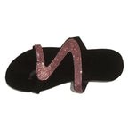 Damen Glamouröse Zehentrenner-Sandalen mit funkelnden Strass-Akzenten R&B