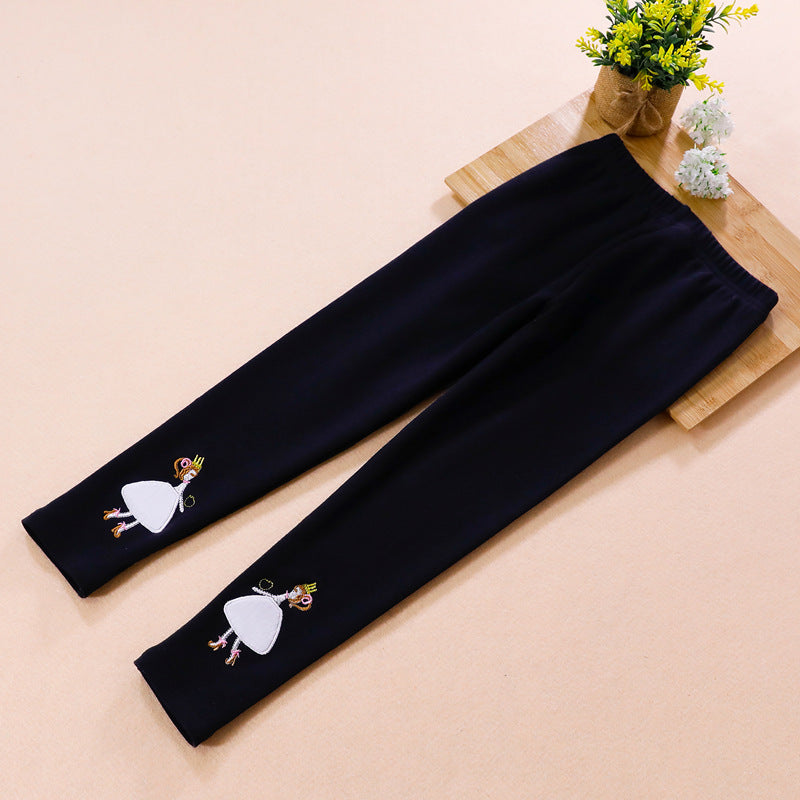 Mädchen Leggings mit buntem Applikationsdesign R&B