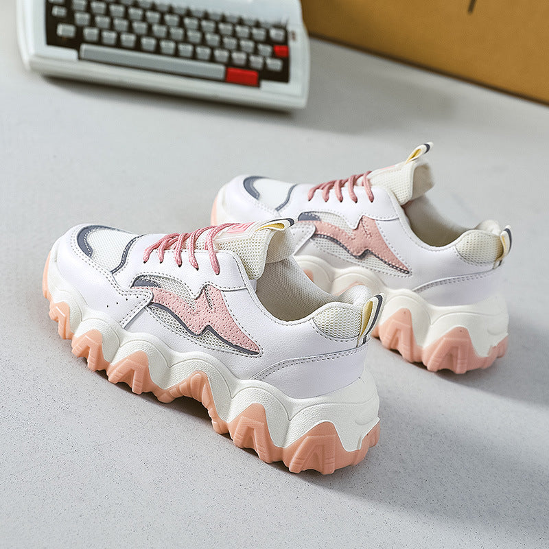 Damen Chunky Sneakers mit rutschfester Sohle und atmungsaktivem Obermaterial R&B